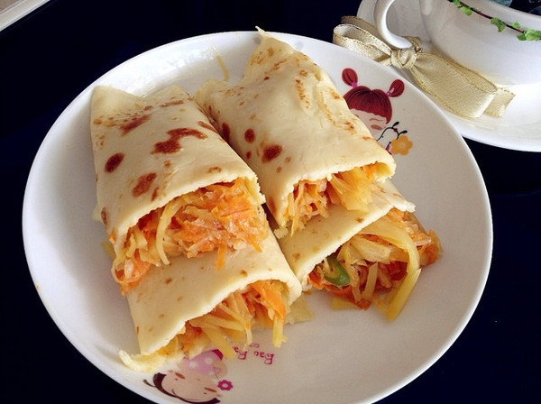 土豆丝煎饼卷的家常做法