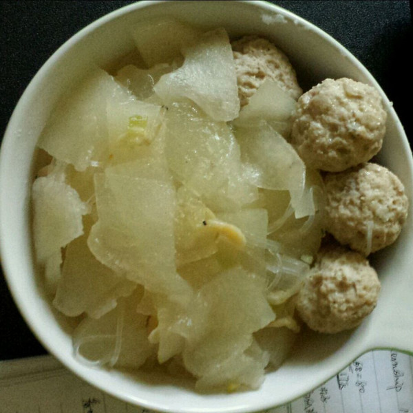元气球做的天津家常菜:猪肉冬瓜丸子汤的做法