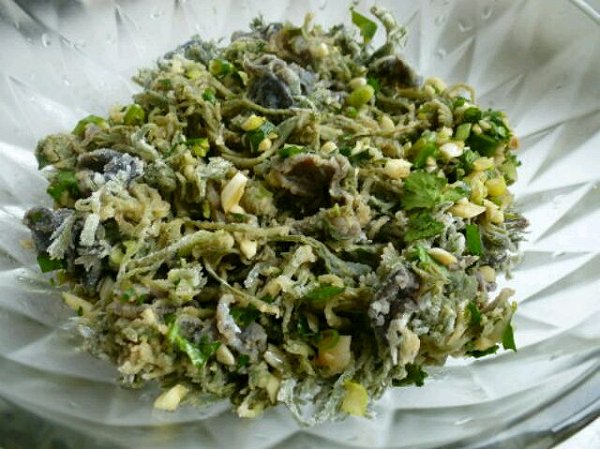 蒸白蒿(野菜)