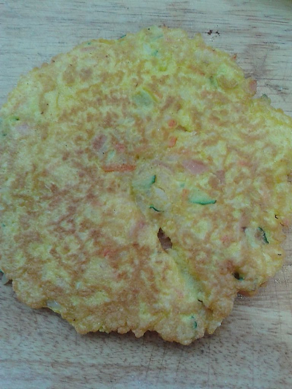 爱书精灵做的鸡蛋美味饼(简单米饭做法)的图片云阳重庆早餐美食图片