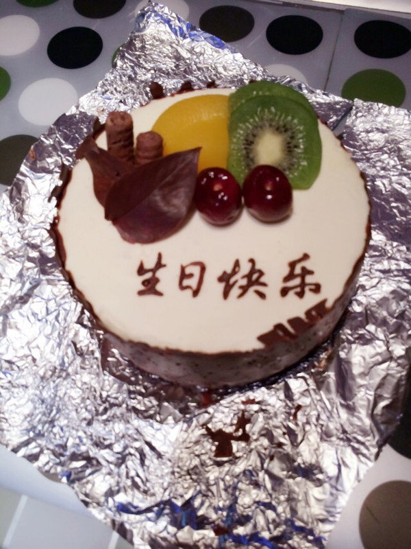 九阳烘焙剧场#——超简单慕斯蛋糕【巧克力围边】